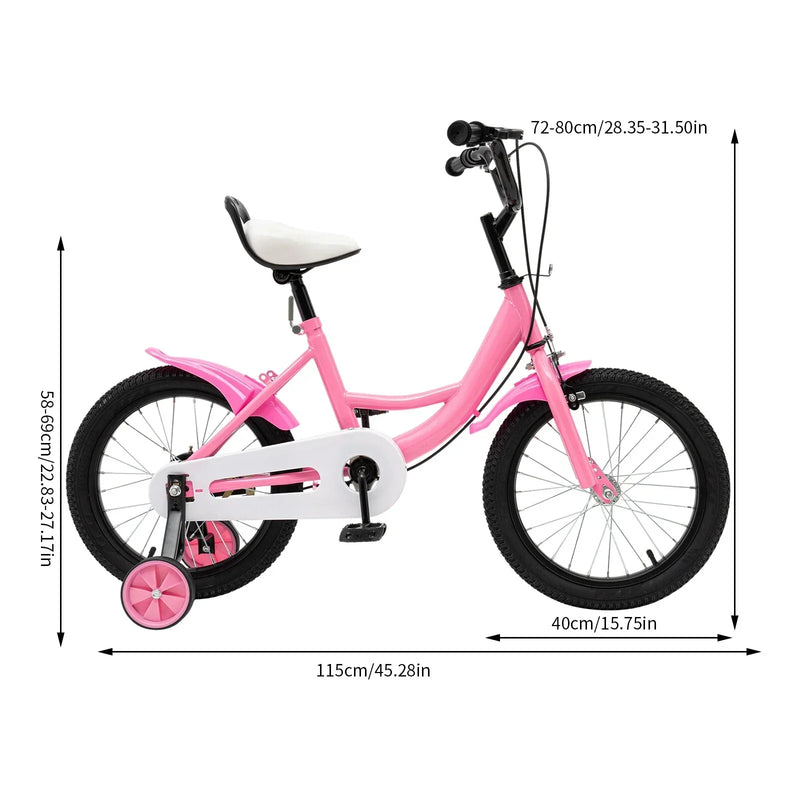 16" inch Kids Bike Children Kids Bike for 5-8 years old Girls Boys Bicycle UK — on a clean white background