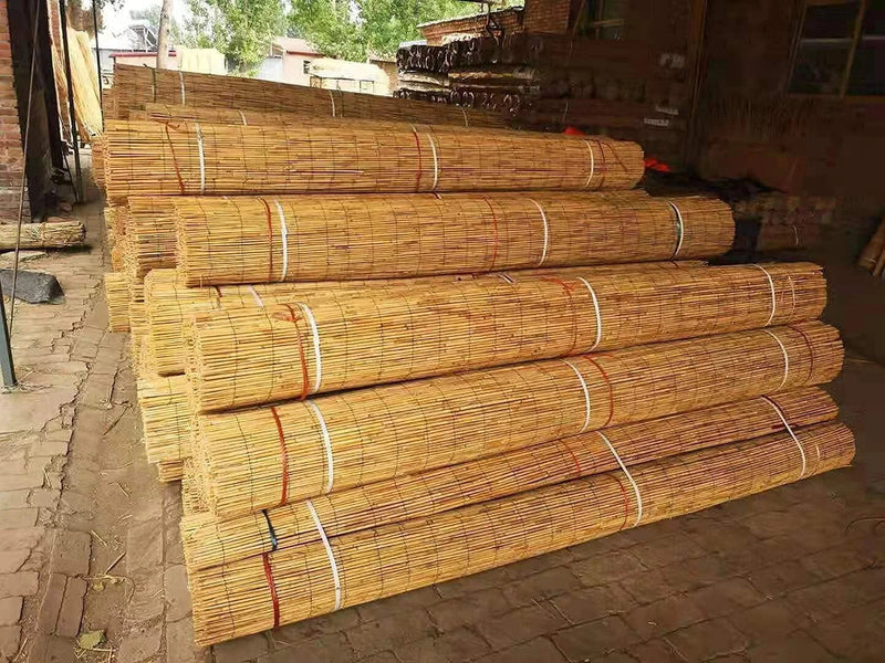 5M x 1.5M Natural Split Natural Peeled Reed Screening Fencing Panel Bamboo Fence Roll — main product view