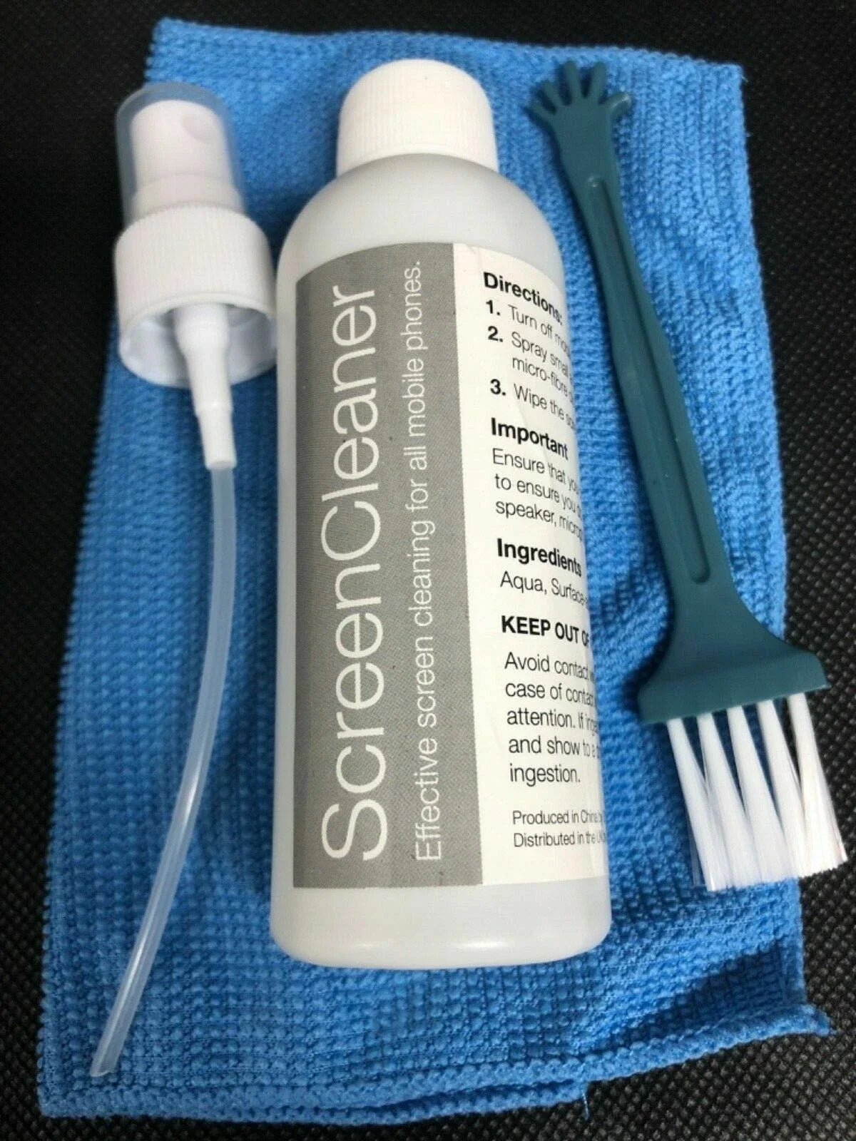 Screen Cleaning Kit with Microfibre Cloth & Brush — main product view