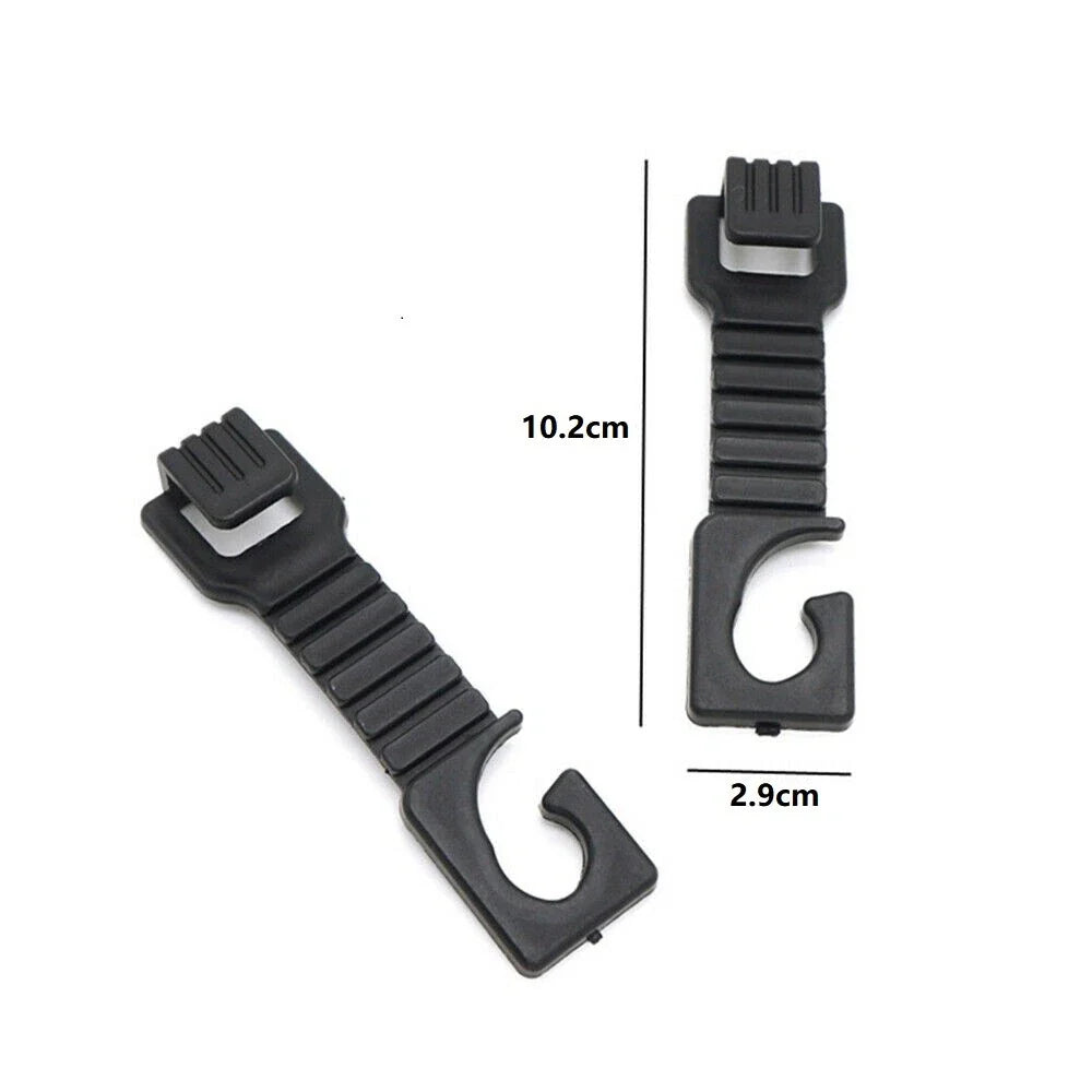Car Headrest Storage Hooks — 2 Pack — on a clean white background