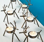 6x Christmas Reindeer Tea Light Candle Holders & Tealights Xmas Home Decor Gift — alternate product view 5