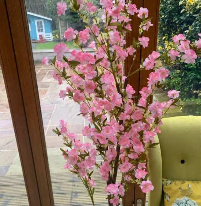 Artificial Blossom Tree Pink/White 120cm 4ft Realistic Faux House Plant Fully Potted — alternate product view 2