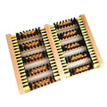 Wooden outdoor boot scraper brush