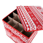 Foldable Christmas decoration organiser with carry handles