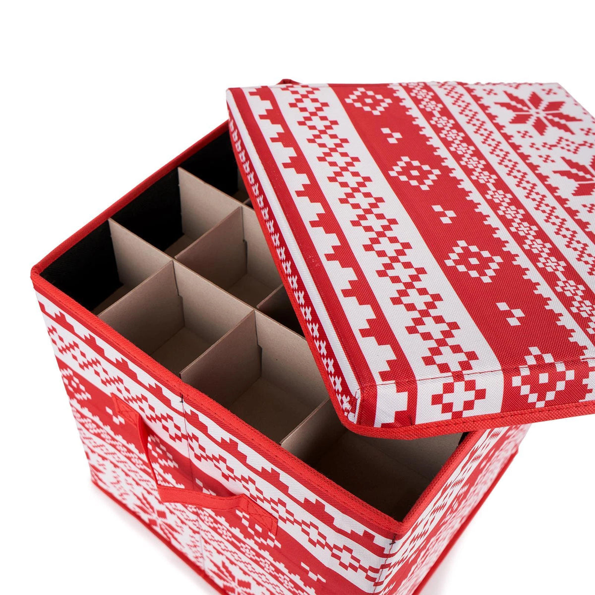 Foldable Christmas decoration organiser with carry handles
