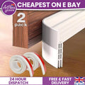 White self-adhesive door draught excluder strips, pack of two