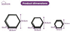 Hexagonal shelf dimensions and product details