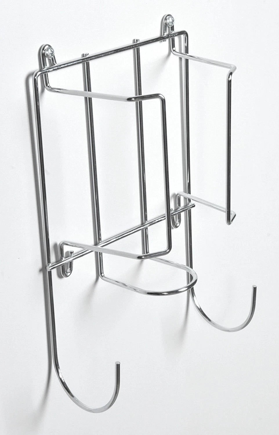 Wall-mounted iron holder and board hooks