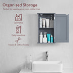 grey wall-mounted bathroom cabinet – view 3