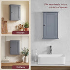 grey wall-mounted bathroom cabinet – view 4