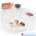 25-piece clear drawer organiser set – view 1