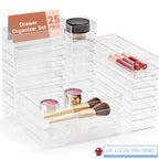 25-piece clear drawer organiser set – view 1