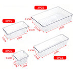 25-piece clear drawer organiser set – view 3