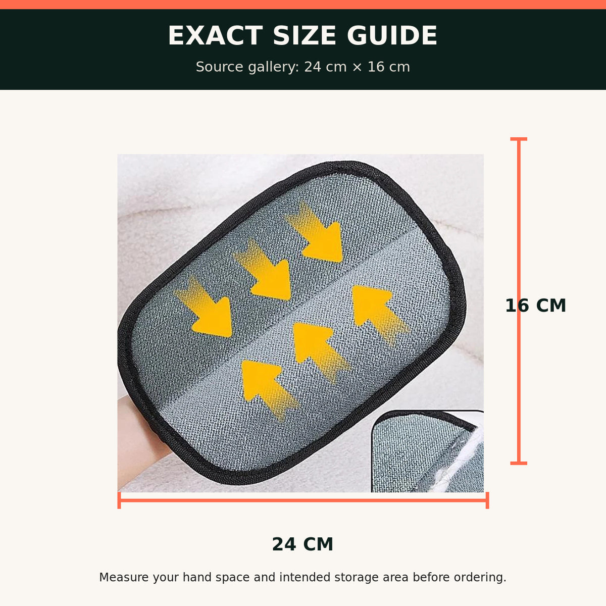 Double-Sided Pet Hair Removal Mitt for Furniture & Clothing — 24 × 16 cm — alternate product view 4