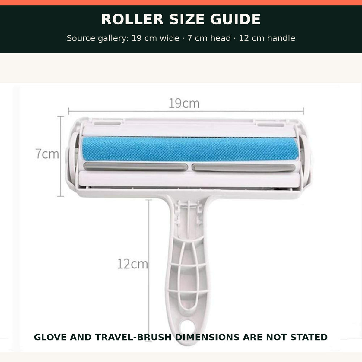 Reusable Pet Hair Remover Roller, Grooming Glove & Travel Brush — 3 Piece Set — alternate product view 4