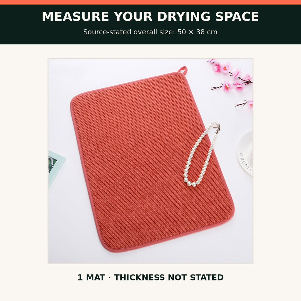 Large Microfibre Dish Drying Mat — 50 × 38 cm — alternate product view 4