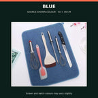 Large Microfibre Dish Drying Mat — 50 × 38 cm — Blue — product view