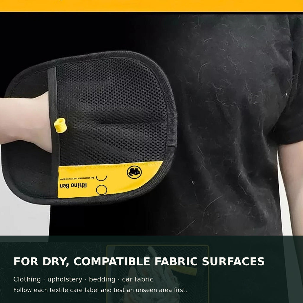 Double-Sided Pet Hair Removal Mitt for Furniture & Clothing — 24 × 16 cm — alternate product view 6