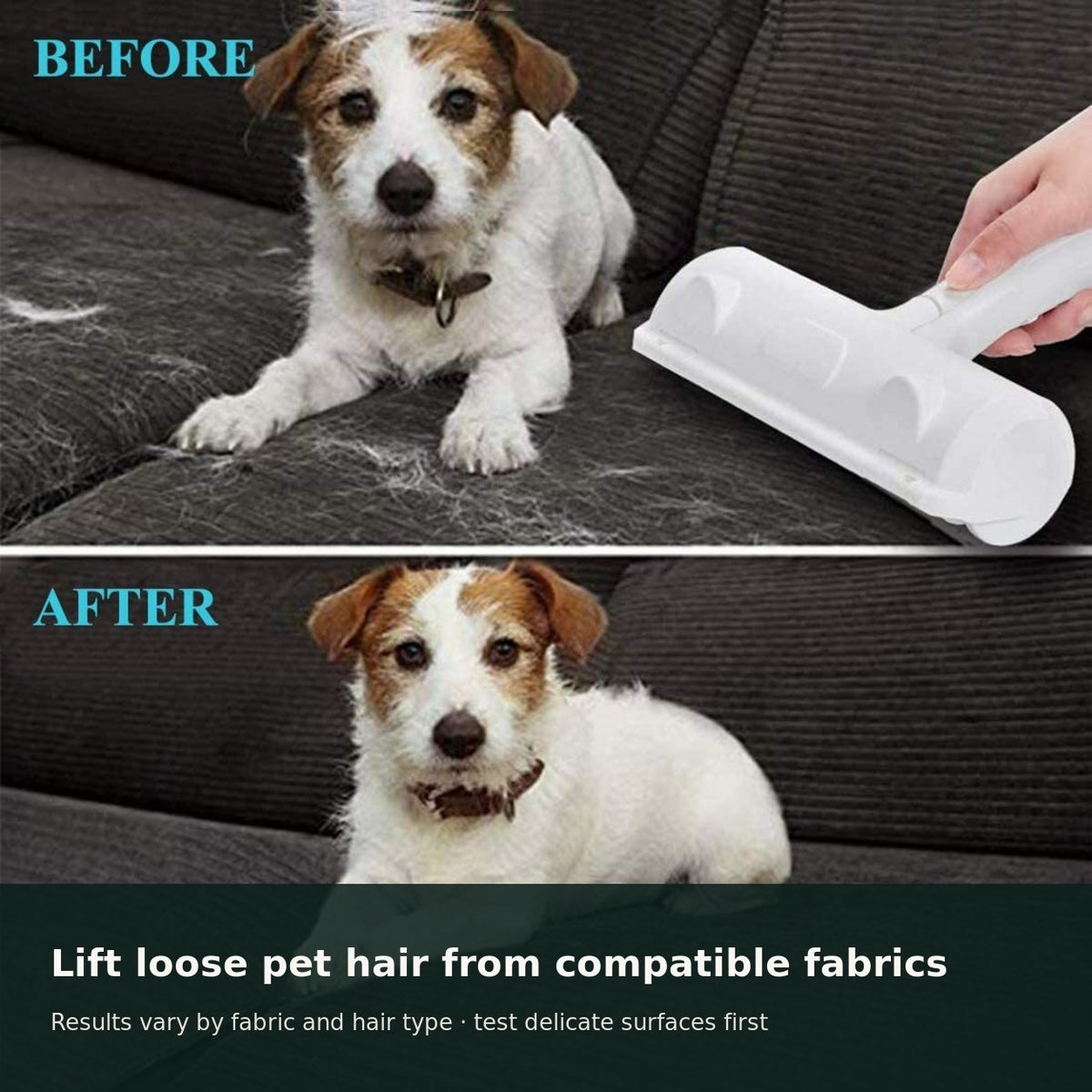 Reusable Pet Hair Remover Roller, Grooming Glove & Travel Brush — 3 Piece Set — alternate product view 6