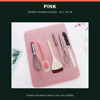 Large Microfibre Dish Drying Mat — 50 × 38 cm — Pink — product view