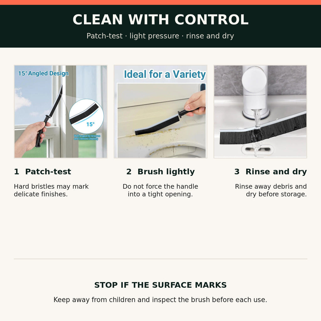 Hard-Bristle Crevice Cleaning Brushes — 3 Pack — alternate product view 7