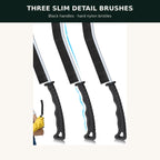 Hard-Bristle Crevice Cleaning Brushes — 3 Pack — alternate product view 2