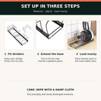 Expandable Pan & Lid Organiser Rack — 10 Dividers — alternate product view 7