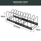 Expandable Pan & Lid Organiser Rack — 10 Dividers — alternate product view 4