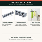 Wall-Mounted Mop & Broom Organiser — 5 Grips + 6 Hooks — alternate product view 7