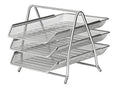 silver mesh letter filing tray – view 1