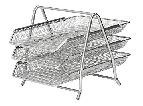 silver mesh letter filing tray – view 4