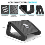 Black adjustable under-desk footrest — view 3