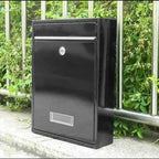 Black lockable outdoor post box with two keys — view 2