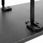 Black double monitor riser stand — view 3