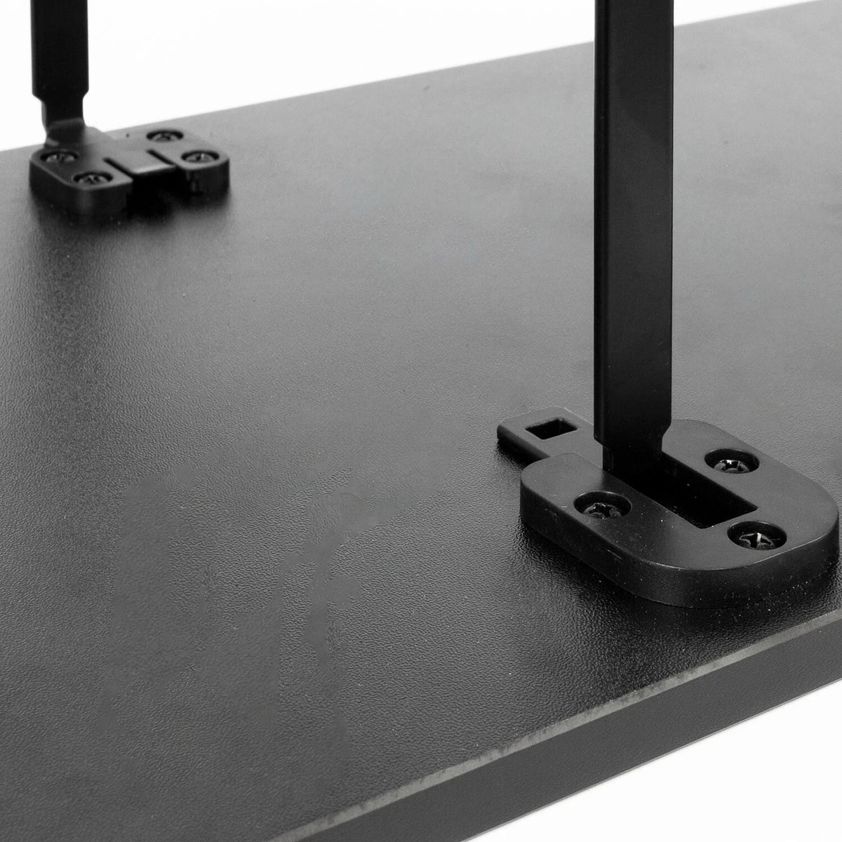 Black double monitor riser stand — view 3
