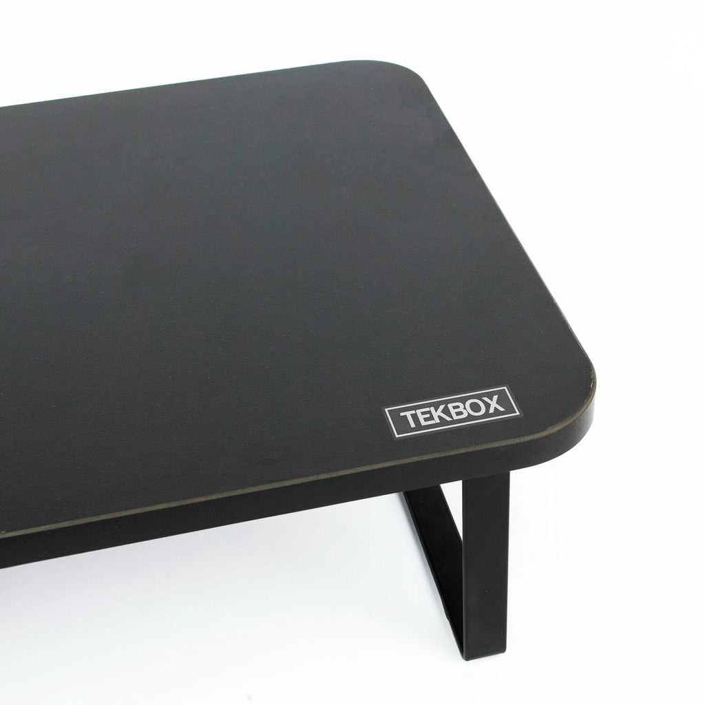 Black double monitor riser stand — view 4