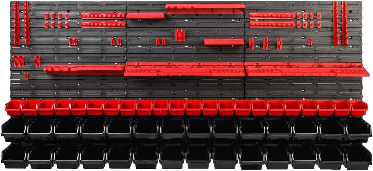 72-piece wall-mounted tool pegboard organiser — view 3