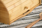 natural bamboo roll-top bread bin — view 2