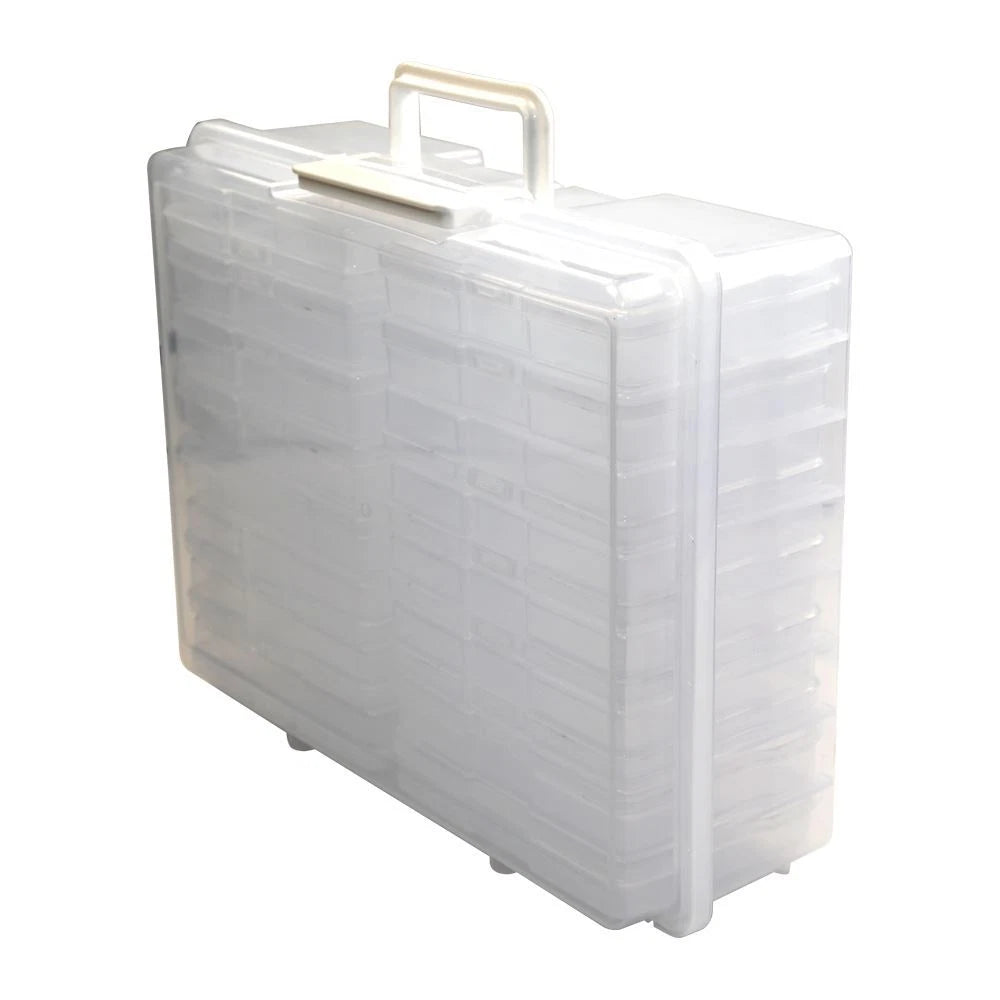 clear jumbo photo storage box with inner cases — view 1