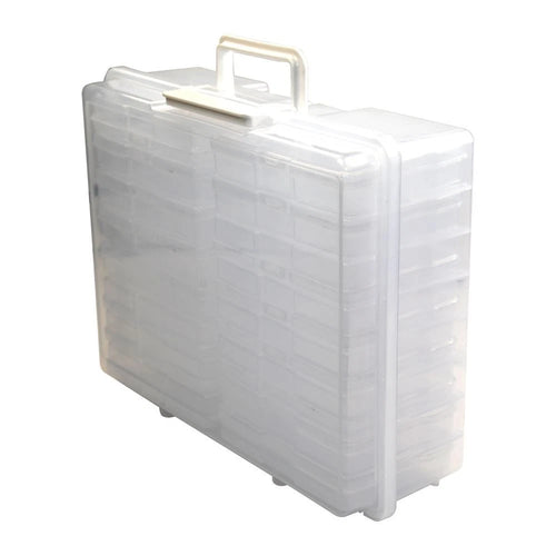 clear jumbo photo storage box with inner cases — view 1