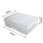 clear jumbo photo storage box with inner cases — view 2