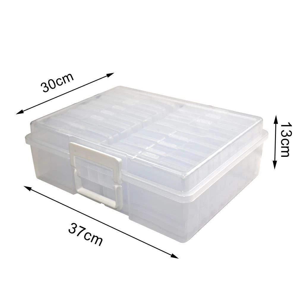 clear jumbo photo storage box with inner cases — view 2