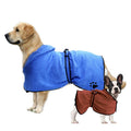 Adjustable microfibre dog drying robe