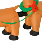 8ft Christmas Inflatable Santa Claus on Sleigh, LED Lighted Decoration — alternate product view 10