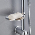 Shower Kit Twin Head 2 Mixer Shower Heads Rail Hose Riser Square Bathroom Set — alternate product view 4