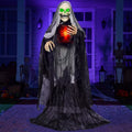 65" Halloween Animatronics Standing Grim Reaper Decoration with Breastbone, Life — main product view