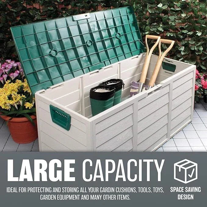 Large Plastic Garden Storage Box Outdoor Waterproof Deck Container — alternate product view 7