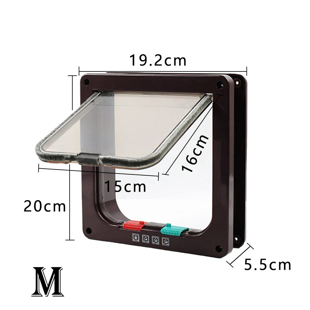 4 way Pet Door Locking Large Extra Large Dog Cat Flap Magnetic Door Frame — alternate product view 5
