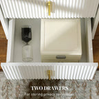 Bedside Table with 2 Drawers Gold Legs Side Table Nightstand Bedroom Furniture — alternate product view 5