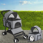 XXL Pet Stroller Pram Dog Carrier Trailer Stroller Travel Walk Carrier Load 30kg — alternate product view 3